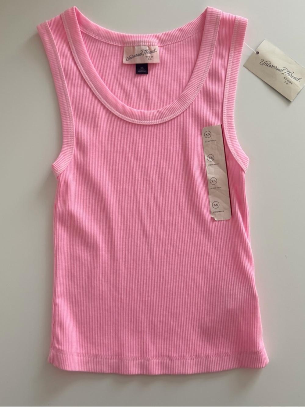 Universal Thread Pink Ribbed Tank Top